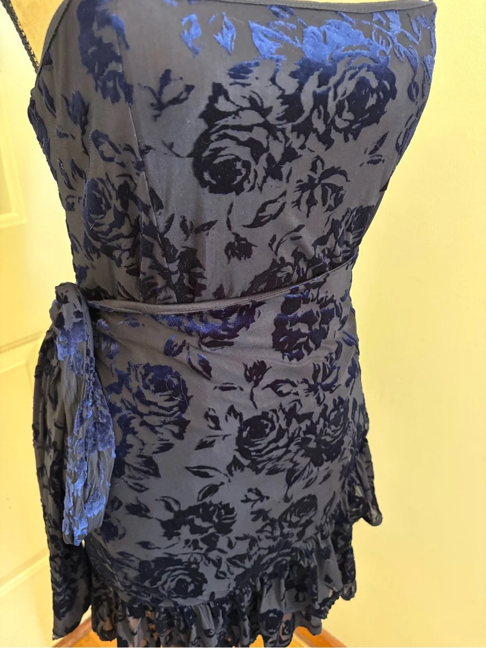 Free People Olivia Velvet Burnout Dress size M